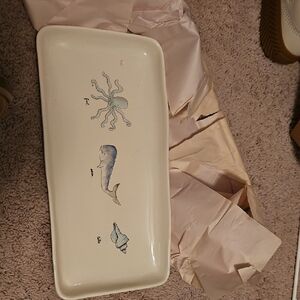 Rae Dunn Cream Ocean-Themed Tray
